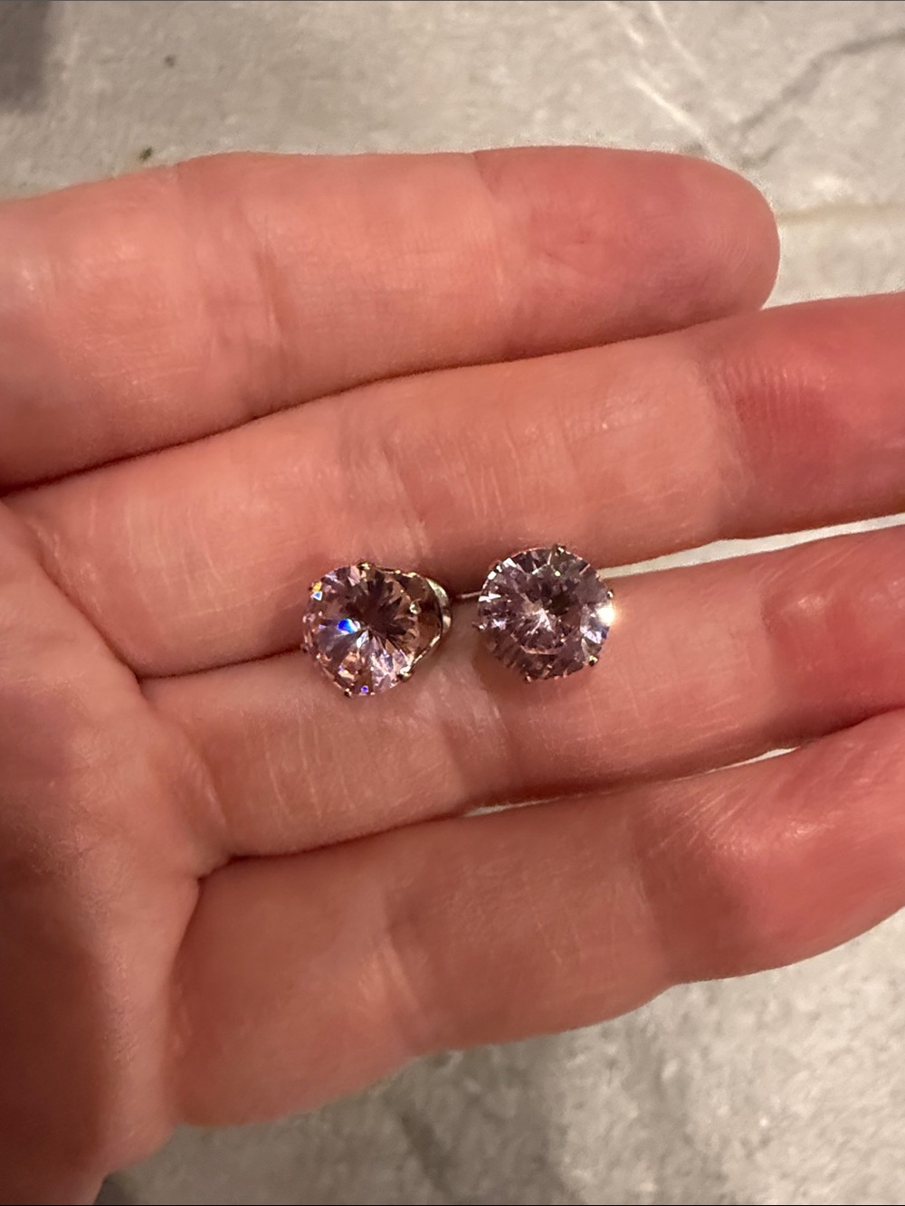 Pink Cubic Zirconia Stud Earrings - Women Jewelry
